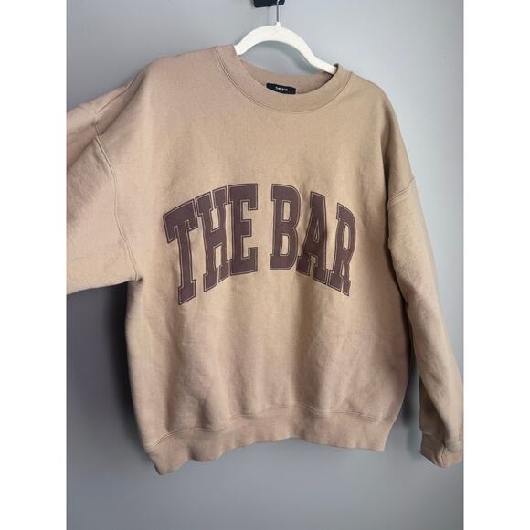 The Bar Varsity Crew Sweatshirt Chocolate Chip Brown Logo Size Large SOLD OUT - Picture 2 of 8
